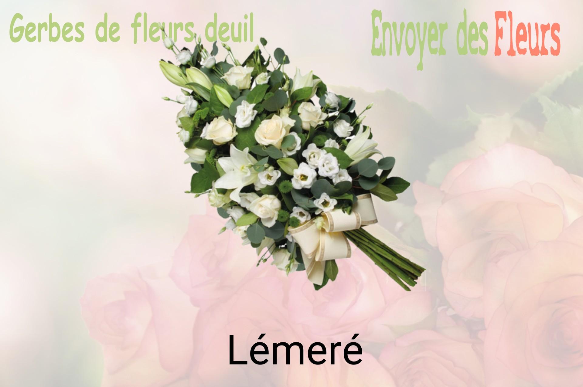 Gerbe de fleurs de deuil livrée à Lémeré